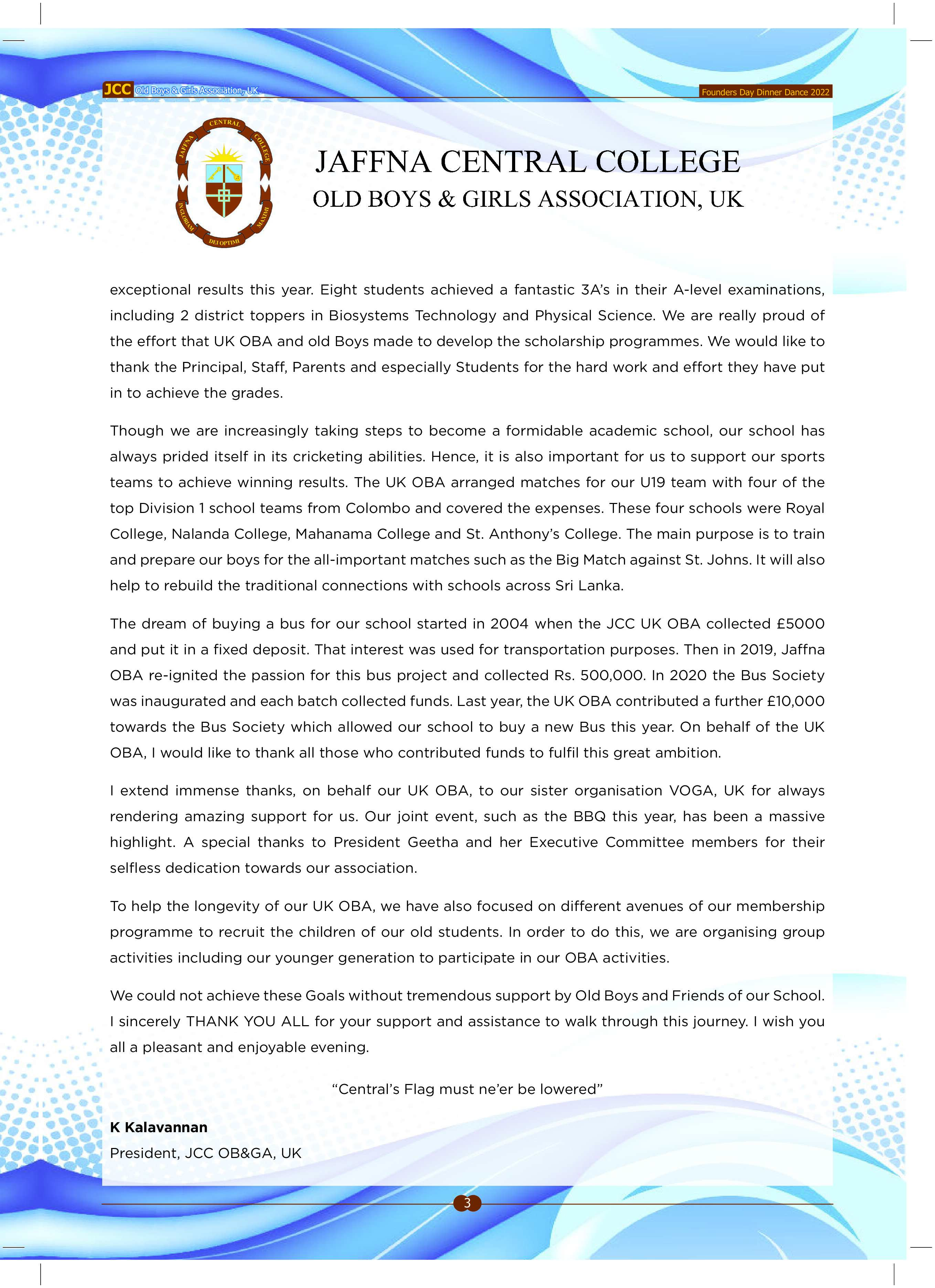 JCC OBA UK Newsletter - 2022 Page 2